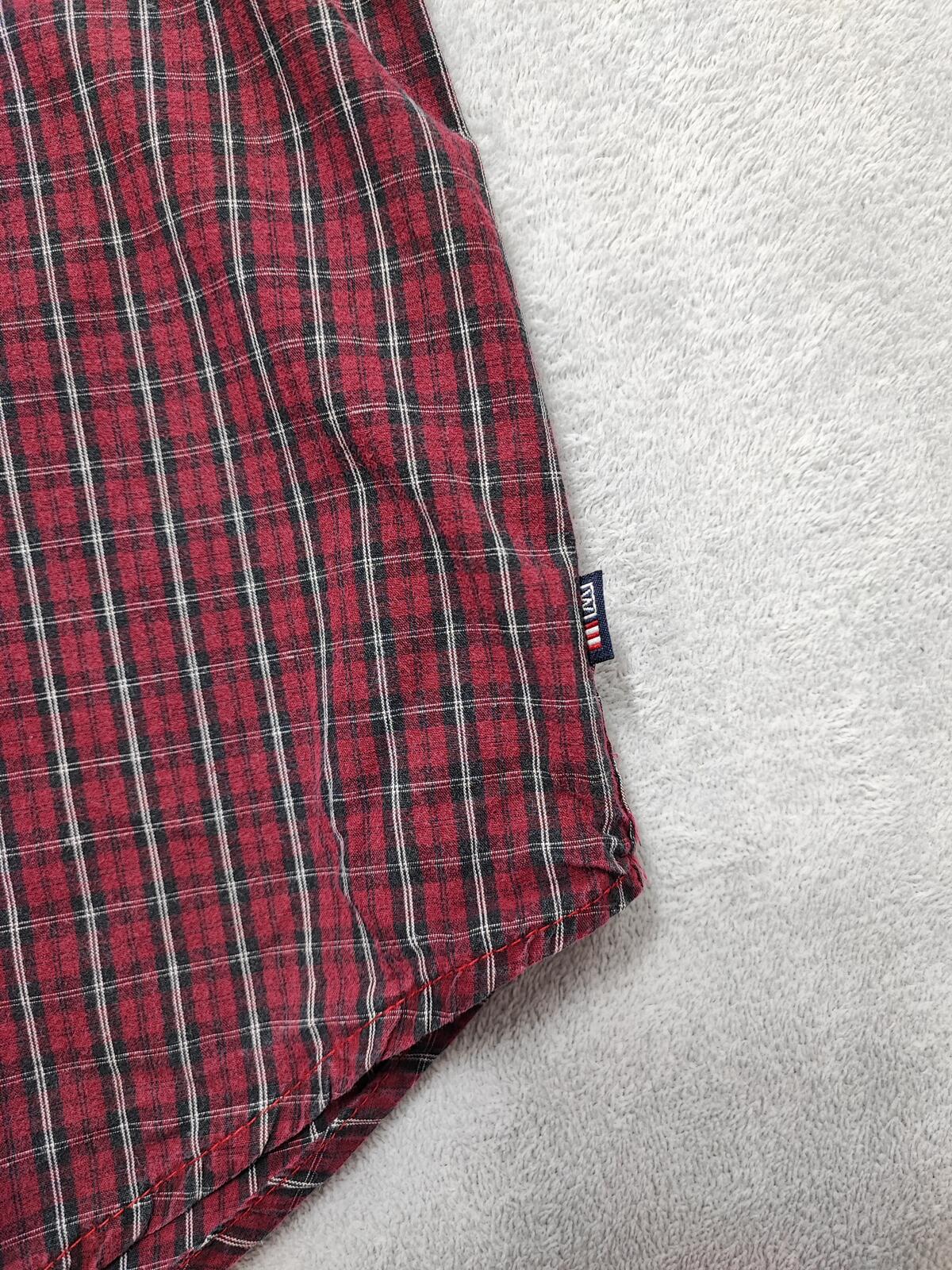 Vintage Wrangler Checked Long Sleeve Shirt Burgundy Red Men's Size XXL