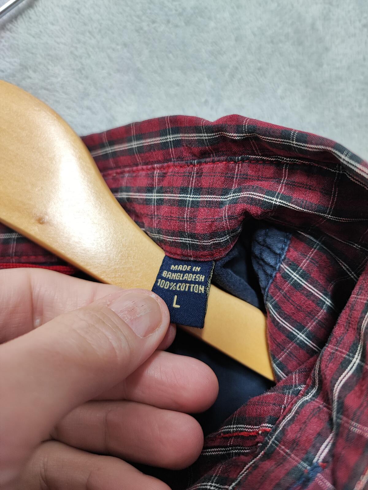 Vintage Wrangler Checked Long Sleeve Shirt Burgundy Red Men's Size XXL