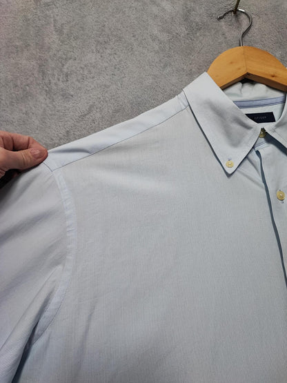 Vintage Tommy Hilfiger Striped Long Sleeve Shirt Blue White Size XL Oversized