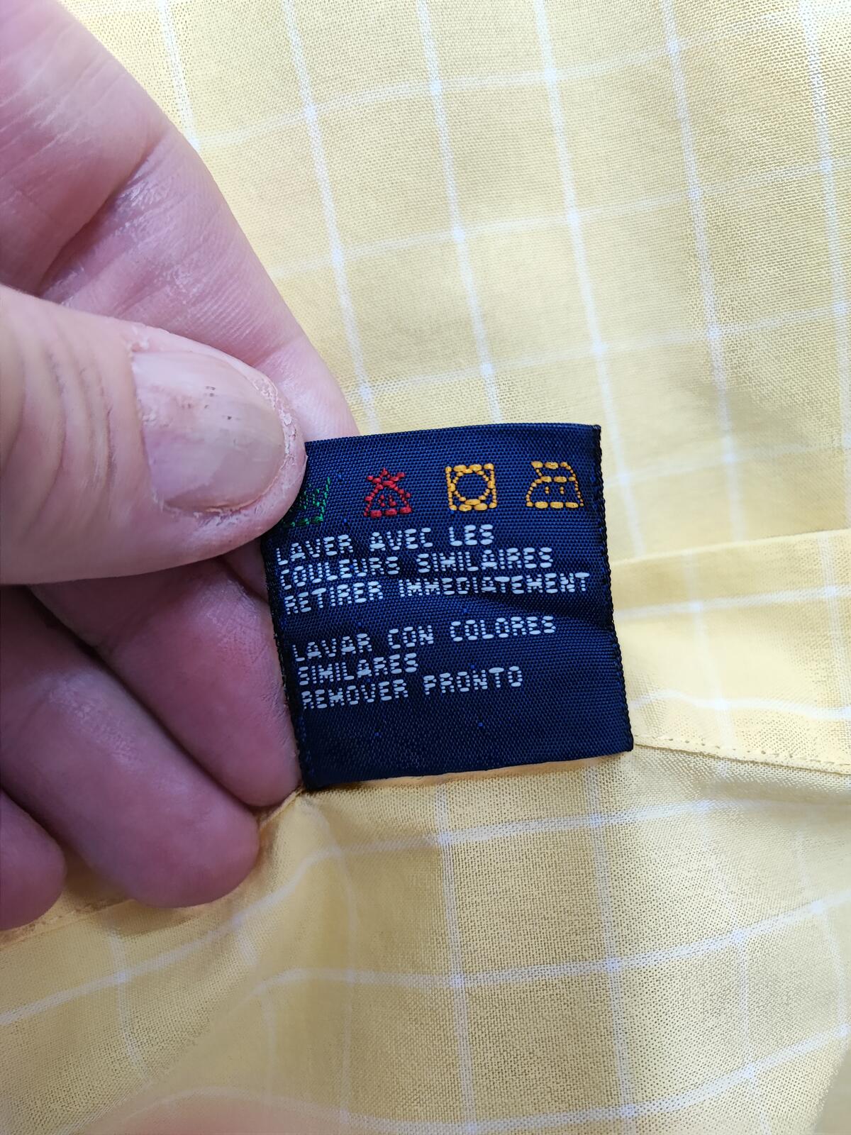 Vintage Tommy Hilfiger Checked Long Sleeve Shirt Yellow Men Size XXL Big & Tall