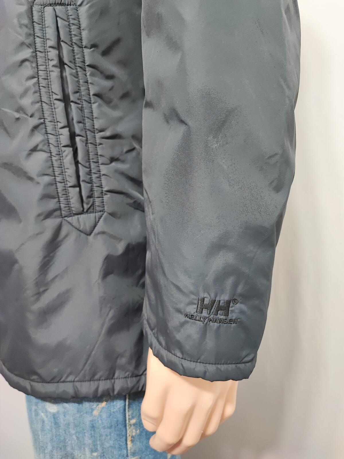 Vintage Helly Hansen Plain Navy Blue Double Breasted Pea Coat Jacket Men Size XL