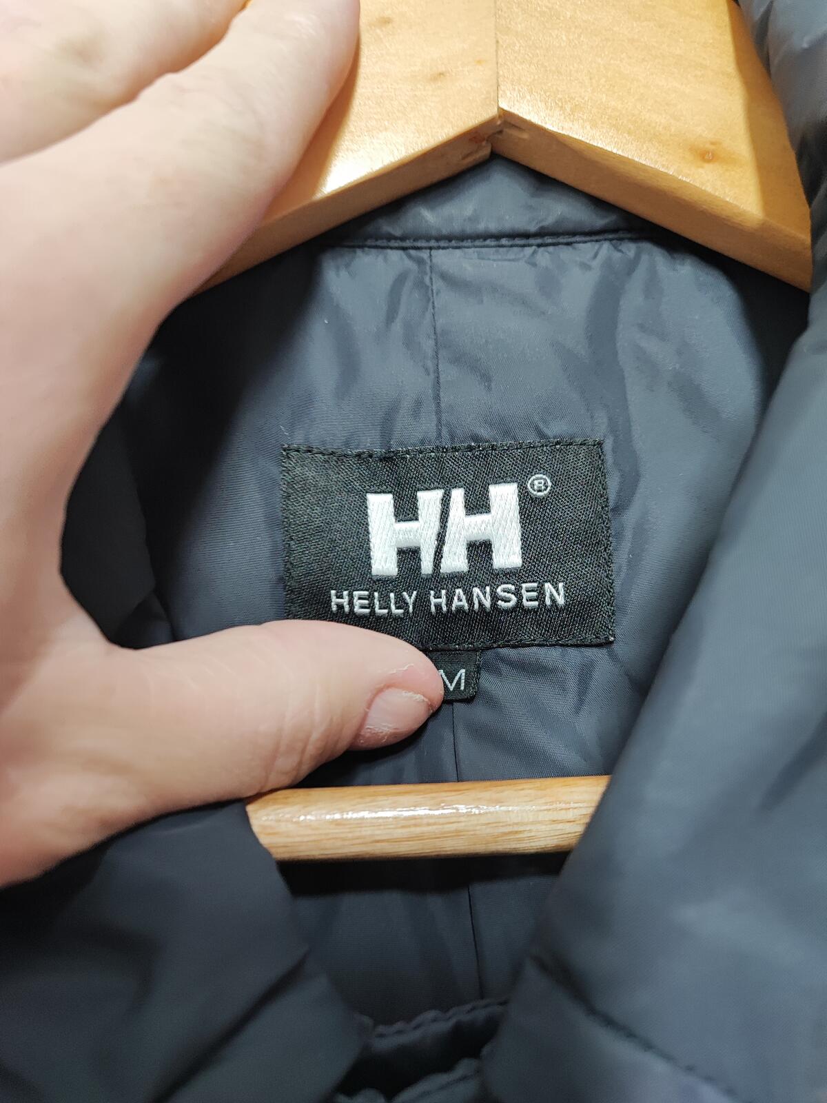 Vintage Helly Hansen Plain Navy Blue Double Breasted Pea Coat Jacket Men Size XL