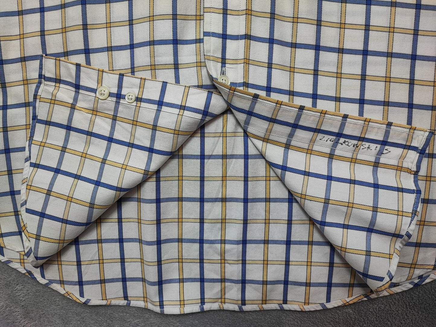 Vintage Nautica Checked Long Sleeve Two-Ply Cotton Sailing Shirt Men Size XL