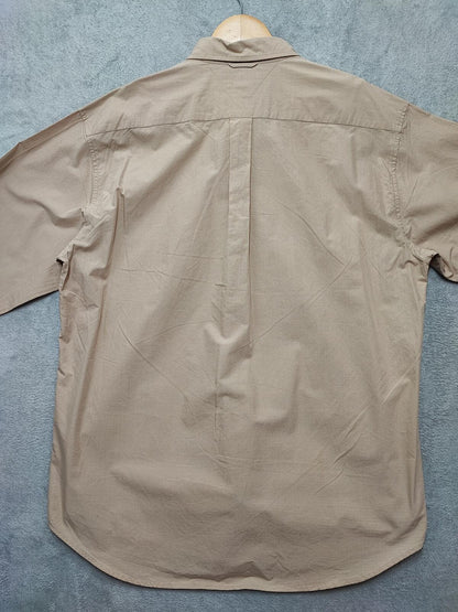 Vintage Tommy Hilfiger Checked Long Sleeve Preppy Shirt Brown Men Size XL