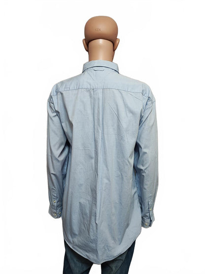 Vintage Tommy Hilfiger Golf Long Sleeve Preppy Shirt Blue Men Size 3XL