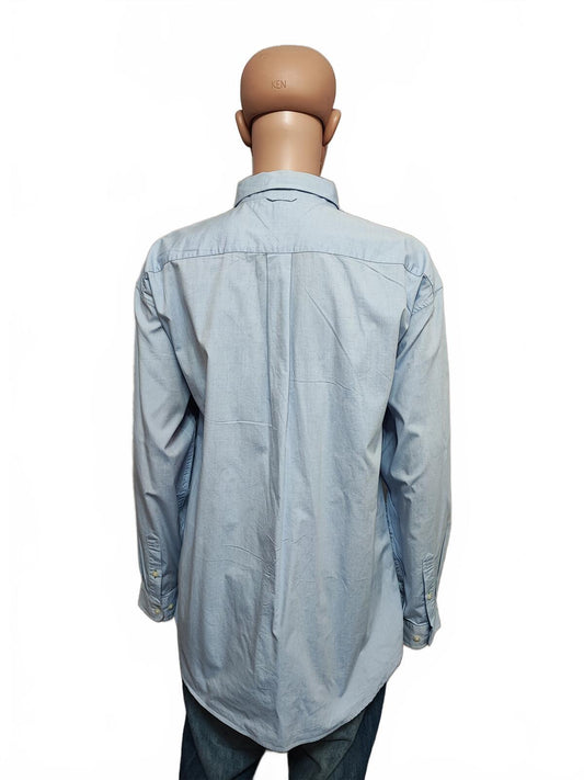Vintage Tommy Hilfiger Golf Long Sleeve Preppy Shirt Blue Men Size 3XL