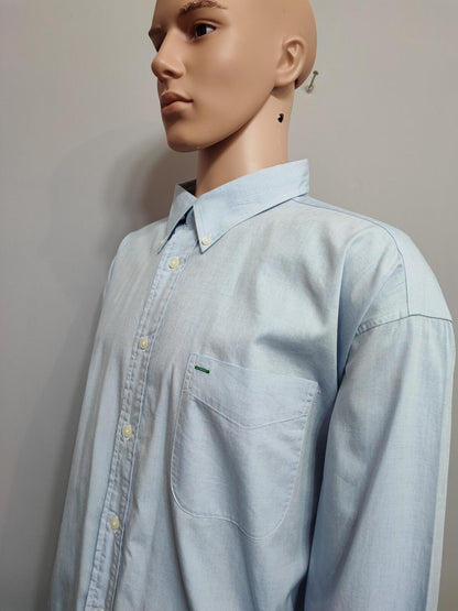Vintage Tommy Hilfiger Golf Long Sleeve Preppy Shirt Blue Men Size 3XL