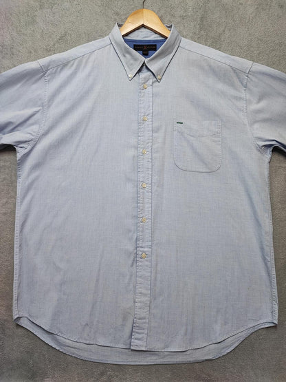 Vintage Tommy Hilfiger Golf Long Sleeve Preppy Shirt Blue Men Size 3XL