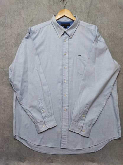 Vintage Tommy Hilfiger Golf Long Sleeve Preppy Shirt Blue Men Size 3XL