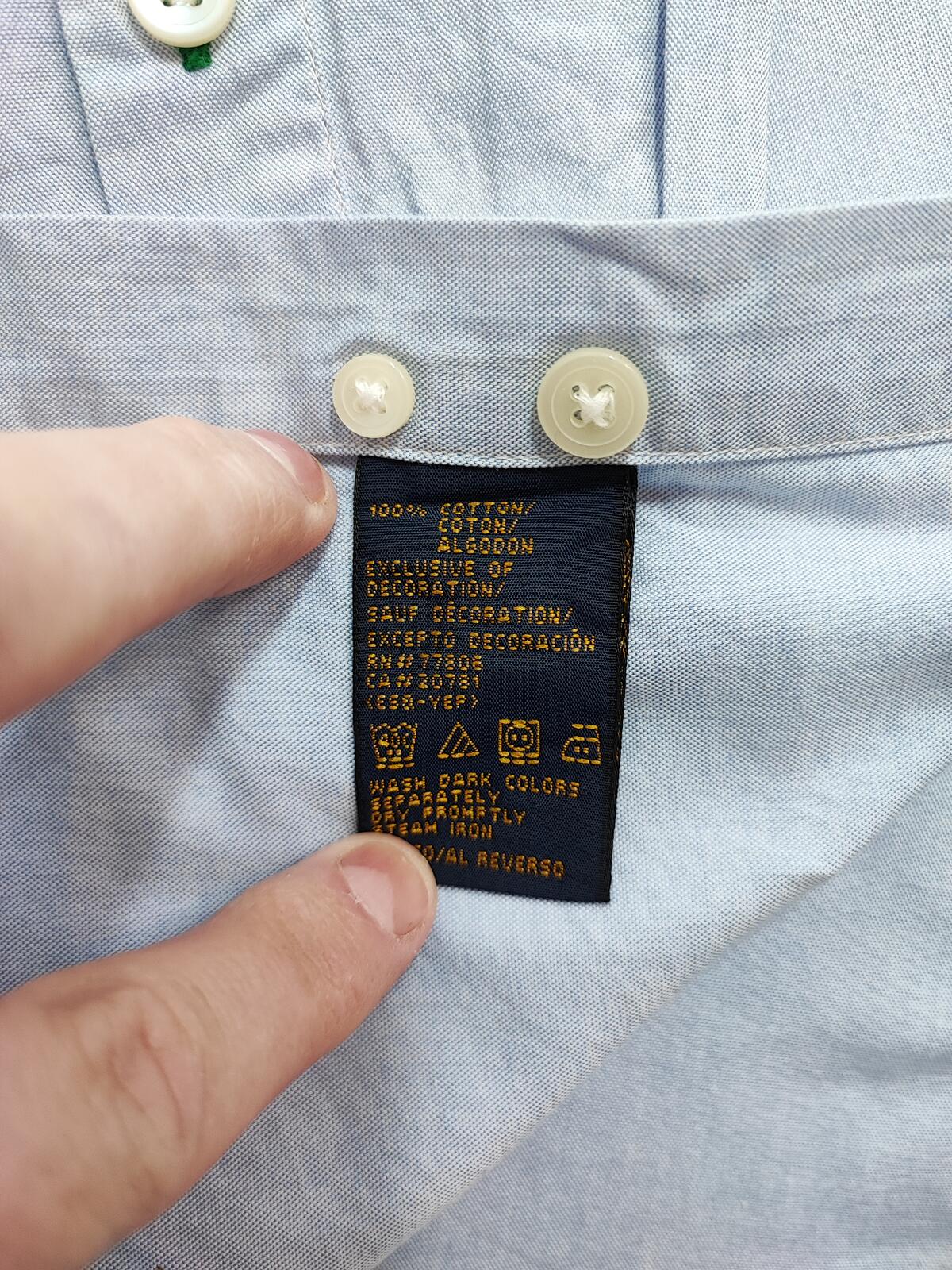 Vintage Tommy Hilfiger Golf Long Sleeve Preppy Shirt Blue Men Size 3XL