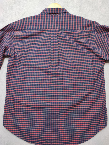 Vintage Tommy Hilfiger Checked Long Sleeve Shirt Red Blue Men's Size XXL