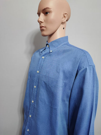 Vintage Tommy Hilfiger Plain Long Sleeve Shirt Classic Blue Men's Size XXXL
