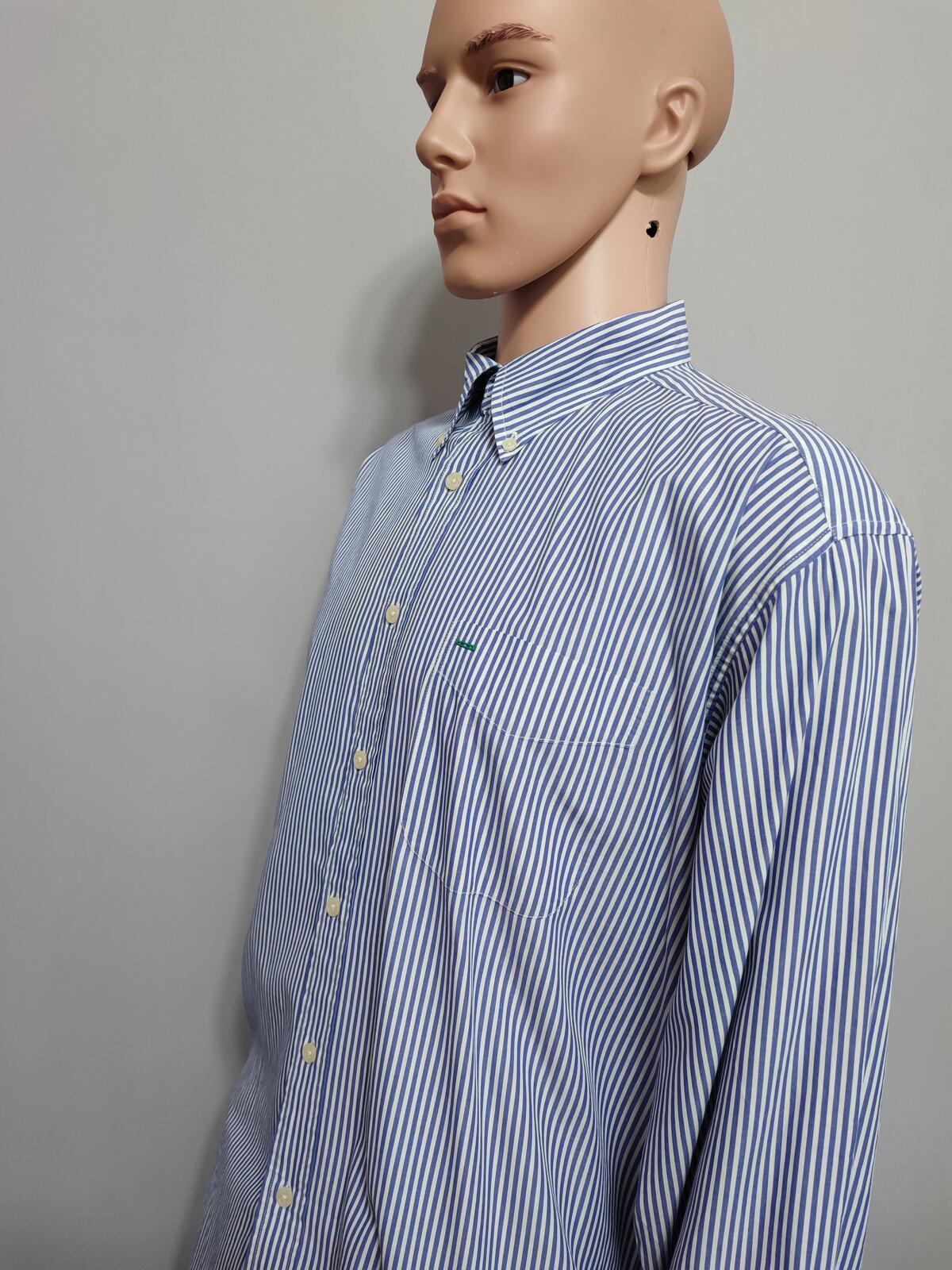 Vintage Tommy Hilfiger Striped Long Sleeve Button Down Shirt Blue Men's Size XL
