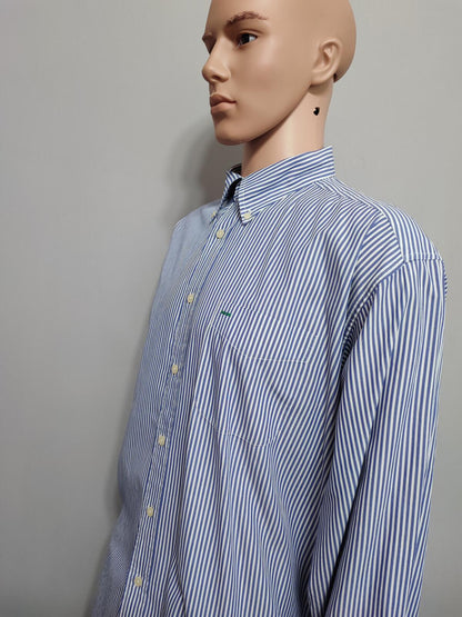 Vintage Tommy Hilfiger Striped Long Sleeve Button Down Shirt Blue Men's Size XL