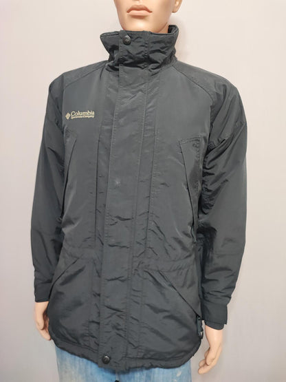 Vintage Columbia Plain Faded Black Radial Sleeve Technical Shell Jacket Men Large