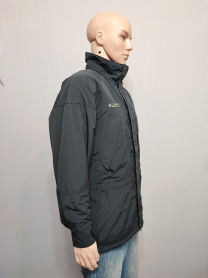 Vintage Columbia Plain Faded Black Radial Sleeve Technical Shell Jacket Men Large