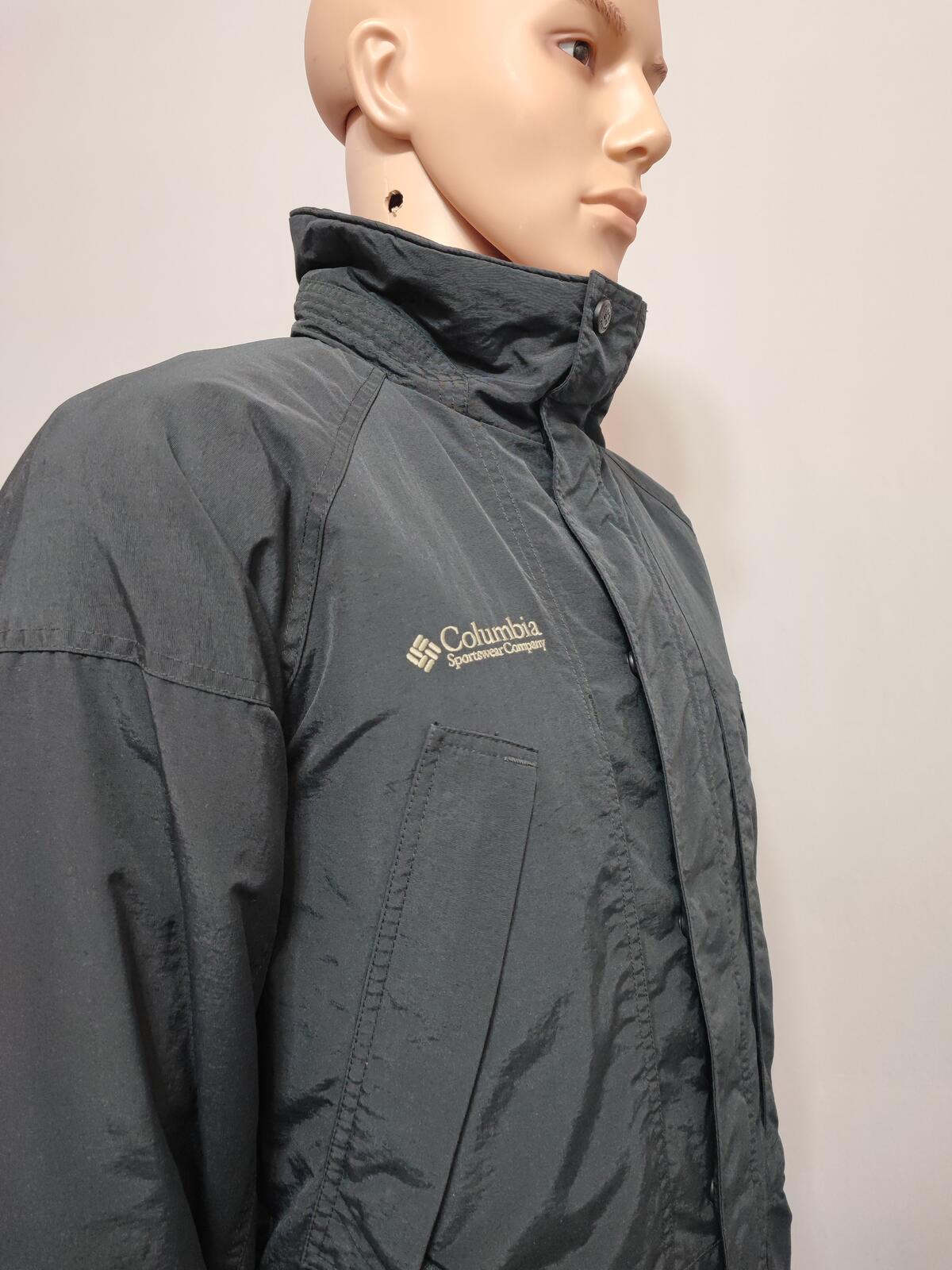 Vintage Columbia Plain Faded Black Radial Sleeve Technical Shell Jacket Men Large