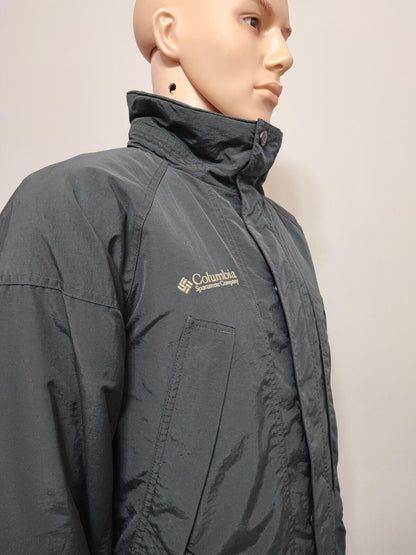 Vintage Columbia Plain Faded Black Radial Sleeve Technical Shell Jacket Men Large