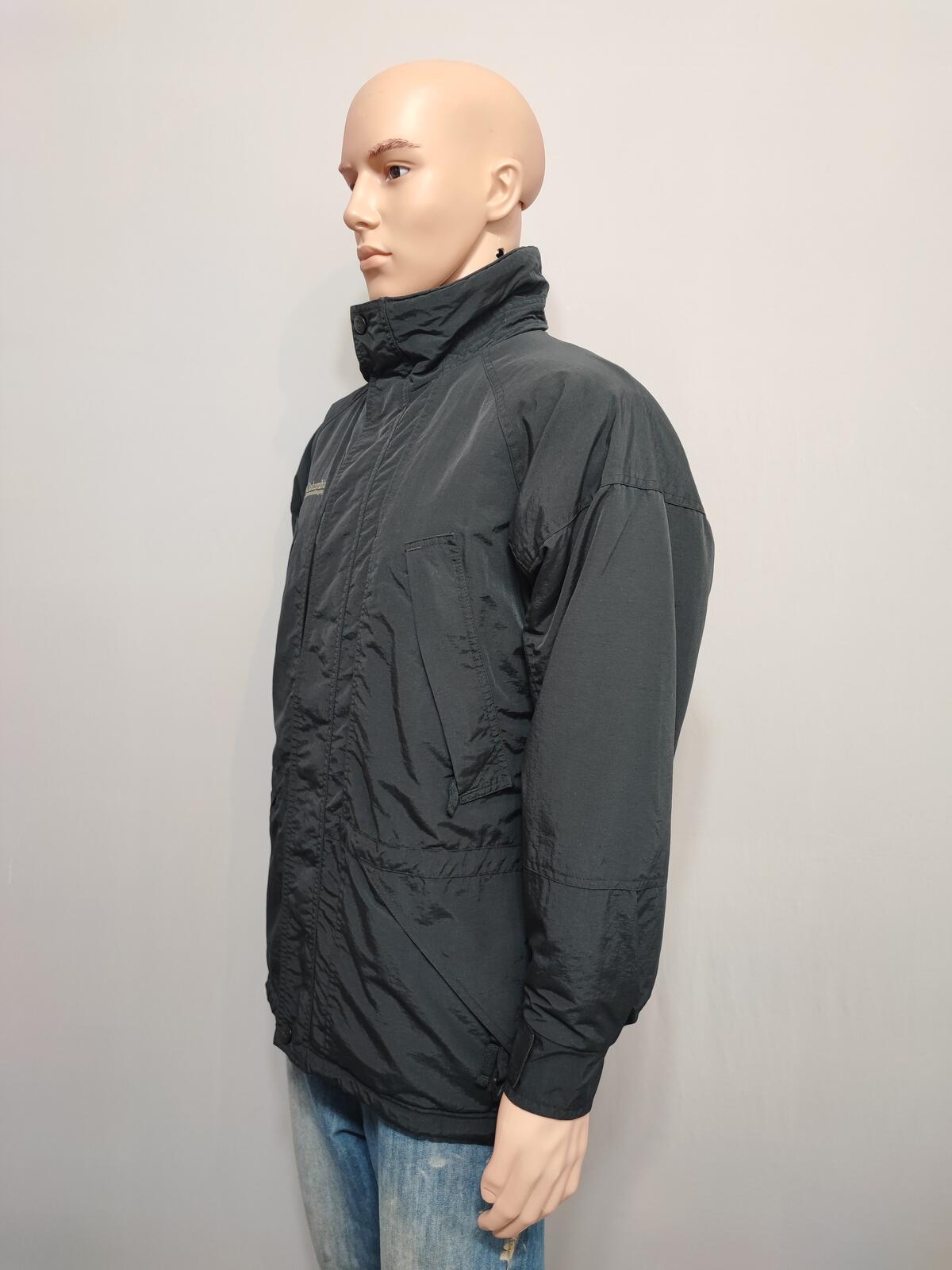 Vintage Columbia Plain Faded Black Radial Sleeve Technical Shell Jacket Men Large