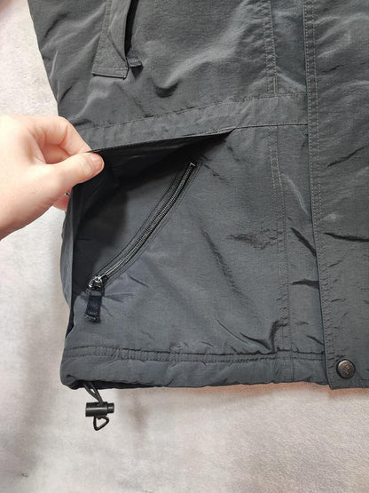 Vintage Columbia Plain Faded Black Radial Sleeve Technical Shell Jacket Men Large