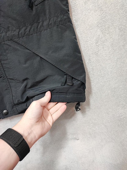 Vintage Columbia Plain Faded Black Radial Sleeve Technical Shell Jacket Men Large