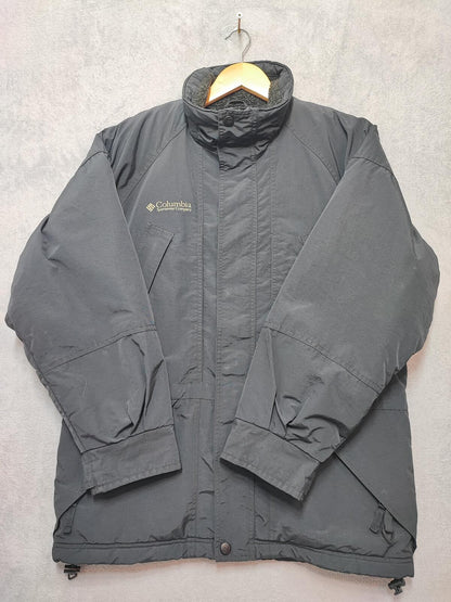 Vintage Columbia Plain Faded Black Radial Sleeve Technical Shell Jacket Men Large
