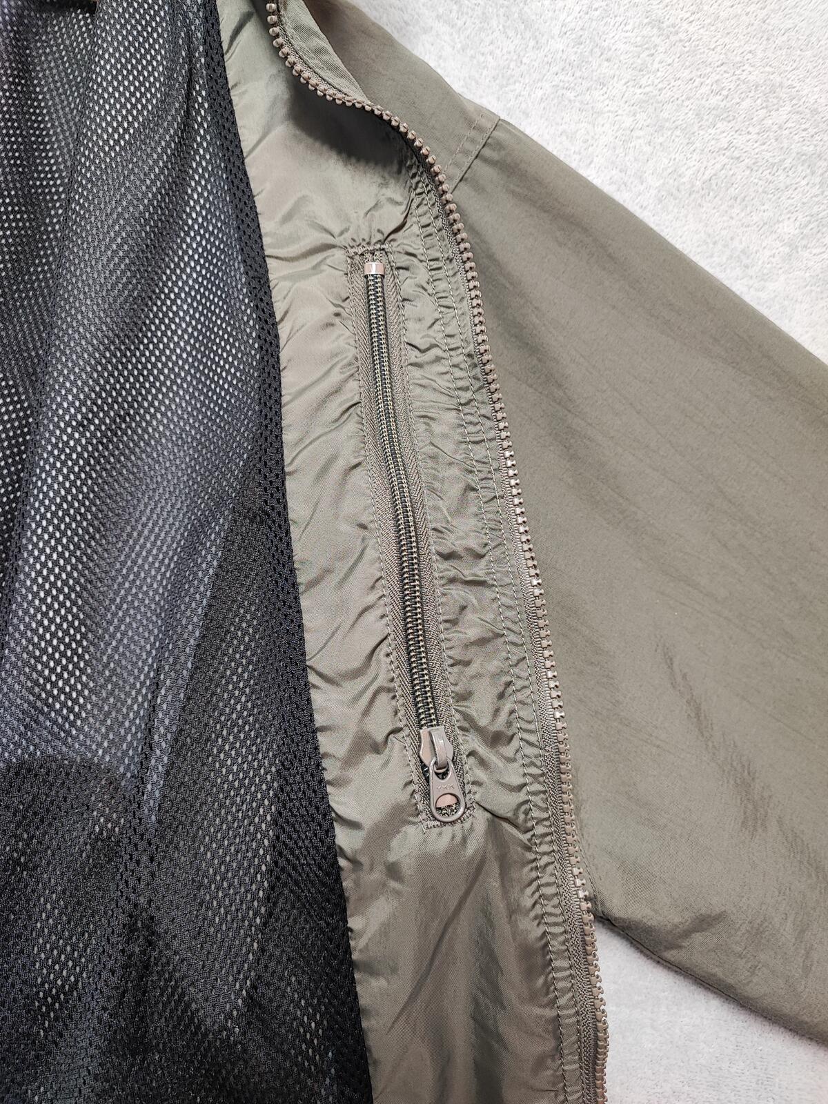 Vintage Columbia Plain Khaki Tan Nylon Technical Shell Jacket Men Size 3XL