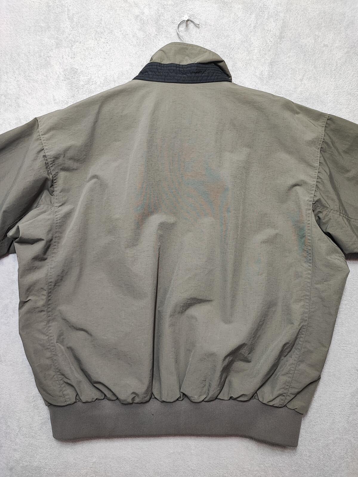 Vintage Columbia Plain Khaki Tan Nylon Technical Shell Jacket Men Size 3XL