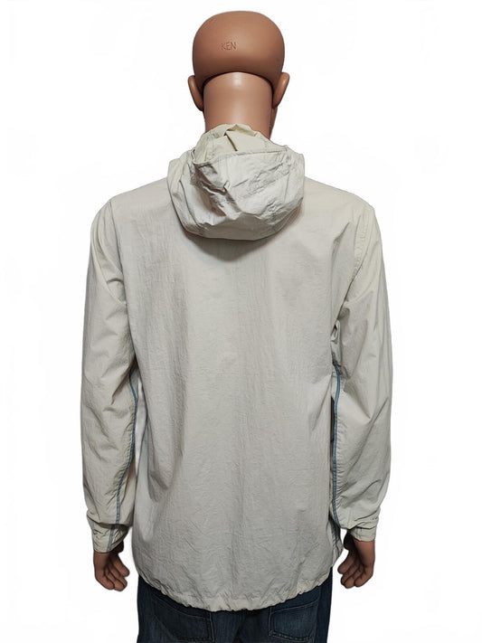 Vintage Helly Hansen Technical Hooded Jacket Off White Gorpcore Men Size XL
