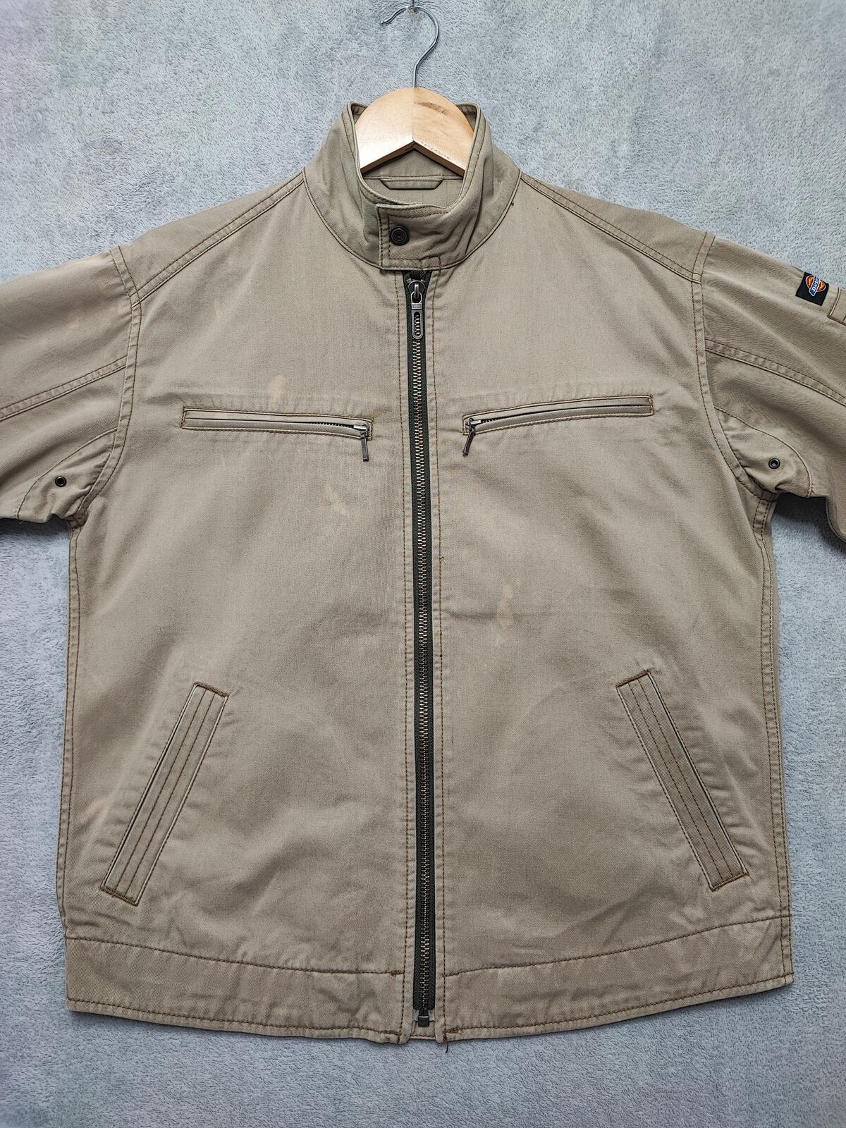 Vintage Dickies Tan Brown Canvas Quilted Eisenhower Workwear Jacket Men Medium