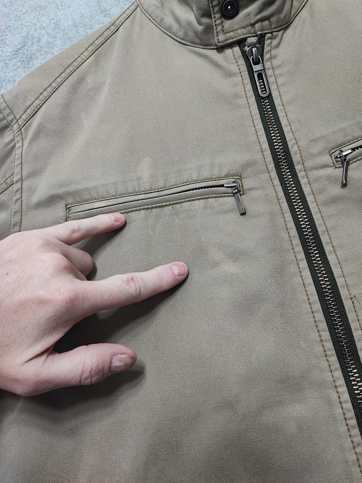Vintage Dickies Tan Brown Canvas Quilted Eisenhower Workwear Jacket Men Medium