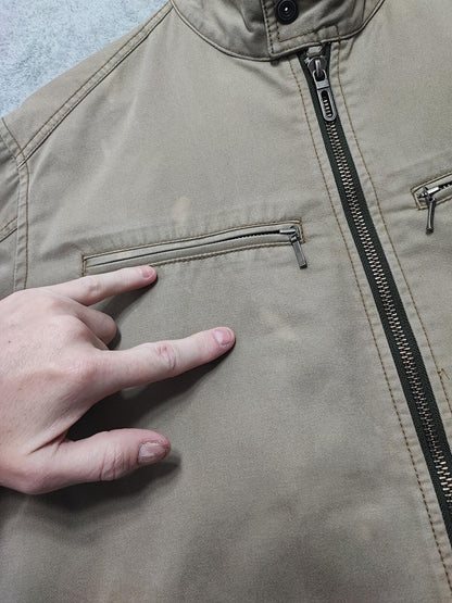 Vintage Dickies Tan Brown Canvas Quilted Eisenhower Workwear Jacket Men Medium