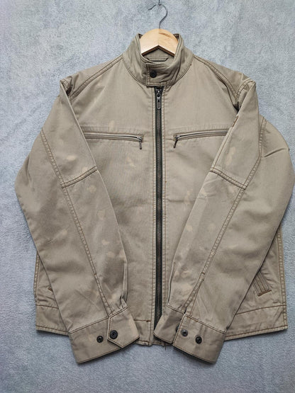 Vintage Dickies Tan Brown Canvas Quilted Eisenhower Workwear Jacket Men Medium