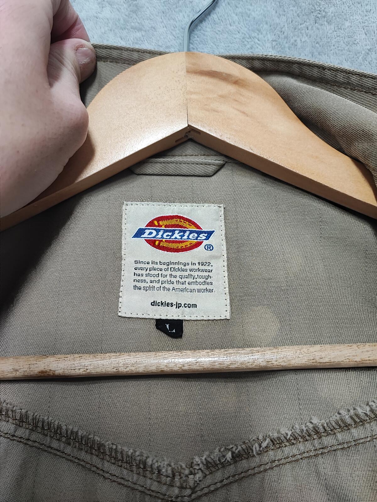 Vintage Dickies Tan Brown Canvas Quilted Eisenhower Workwear Jacket Men Medium