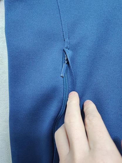 Vintage Adidas Plain Navy Blue Zip Up terrace Track Jacket Men Size XXL