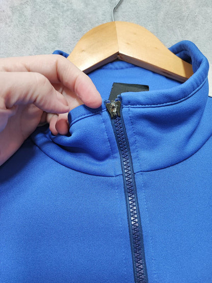 Vintage Adidas Plain Navy Blue Zip Up terrace Track Jacket Men Size XXL