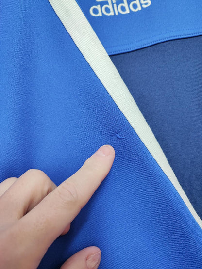 Vintage Adidas Plain Navy Blue Zip Up terrace Track Jacket Men Size XXL