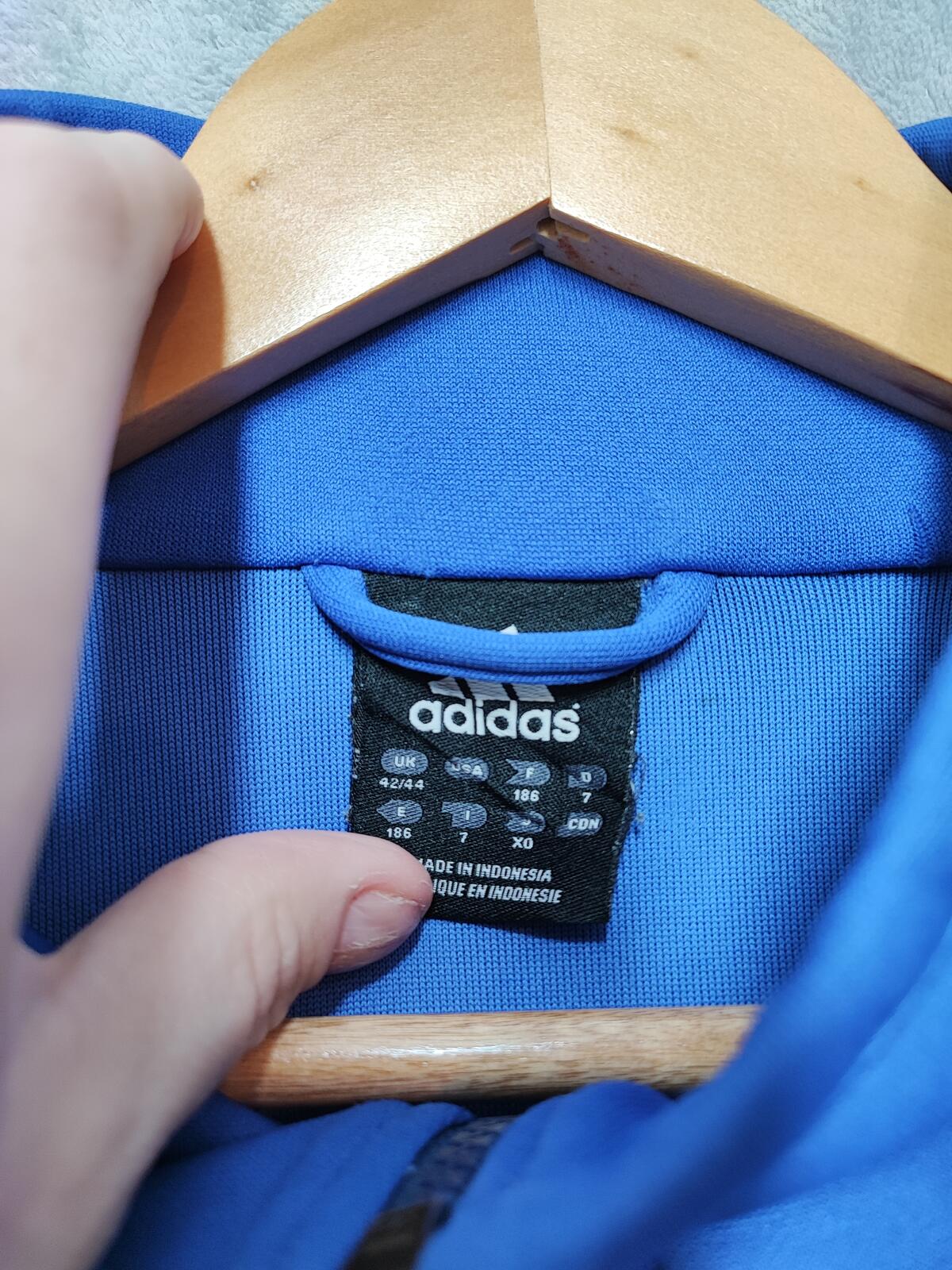 Vintage Adidas Plain Navy Blue Zip Up terrace Track Jacket Men Size XXL