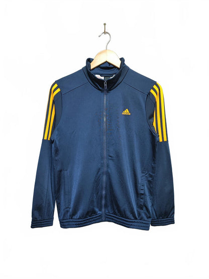 Vintage adidas Blue Yellow 3-Stripes Track Jacket Youth 13-14Y