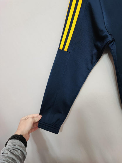 Vintage adidas Blue Yellow 3-Stripes Track Jacket Youth 13-14Y