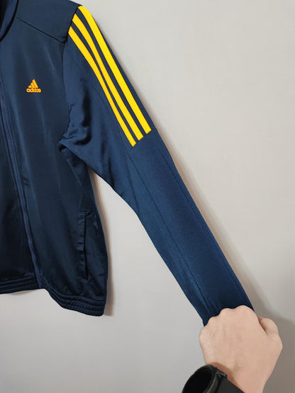 Vintage adidas Blue Yellow 3-Stripes Track Jacket Youth 13-14Y