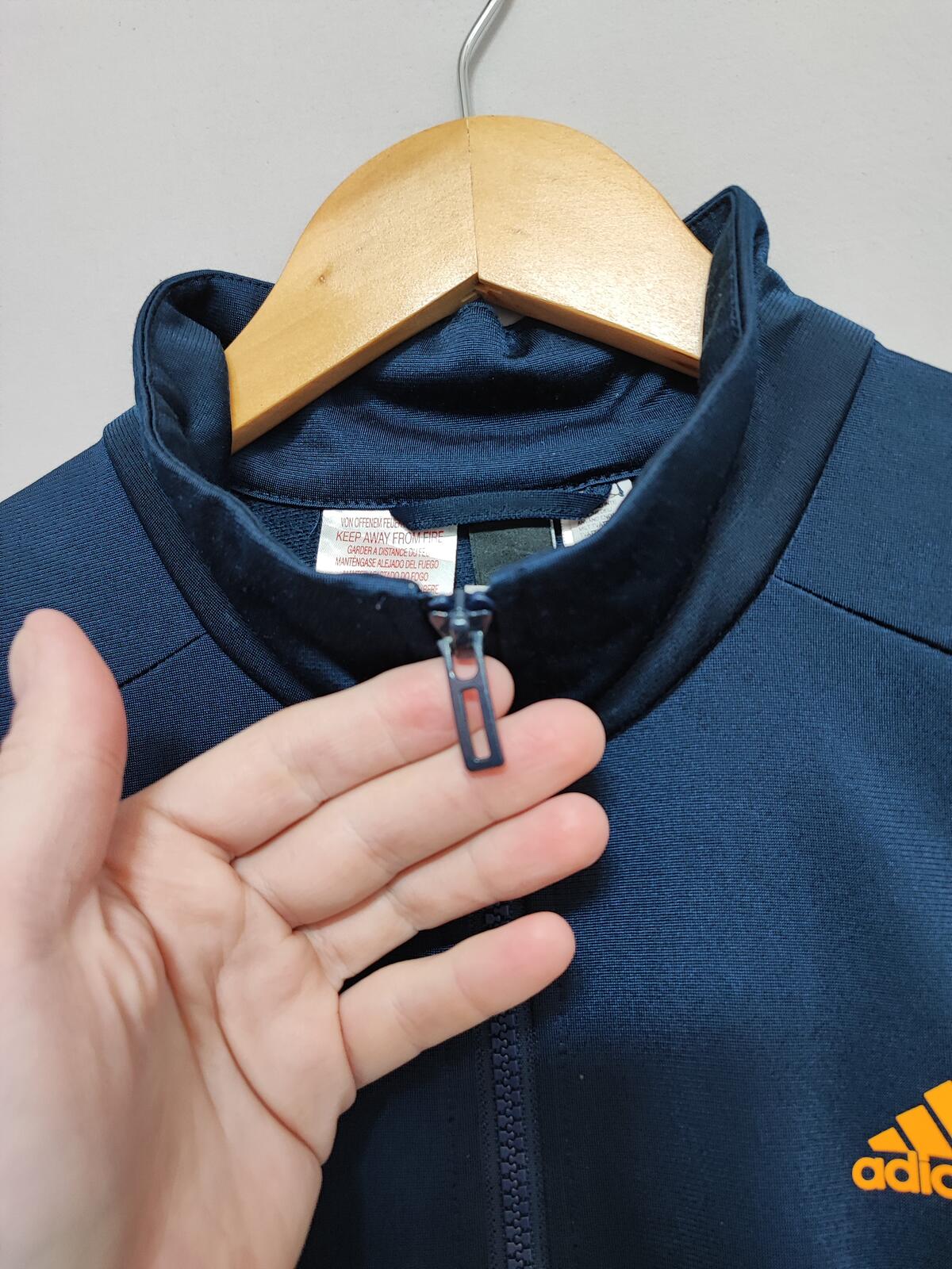 Vintage adidas Blue Yellow 3-Stripes Track Jacket Youth 13-14Y