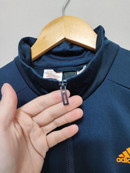 Vintage adidas Blue Yellow 3-Stripes Track Jacket Youth 13-14Y