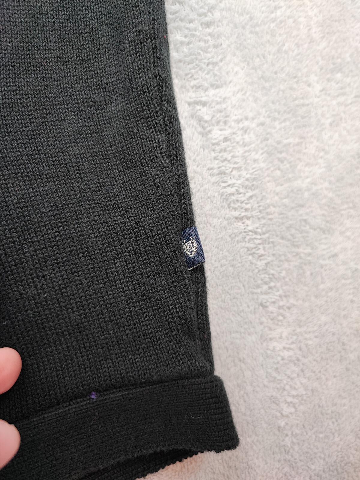 Vintage Chaps Ralph Lauren Plain Faded Black Knit Vest Jumper Men Size Large