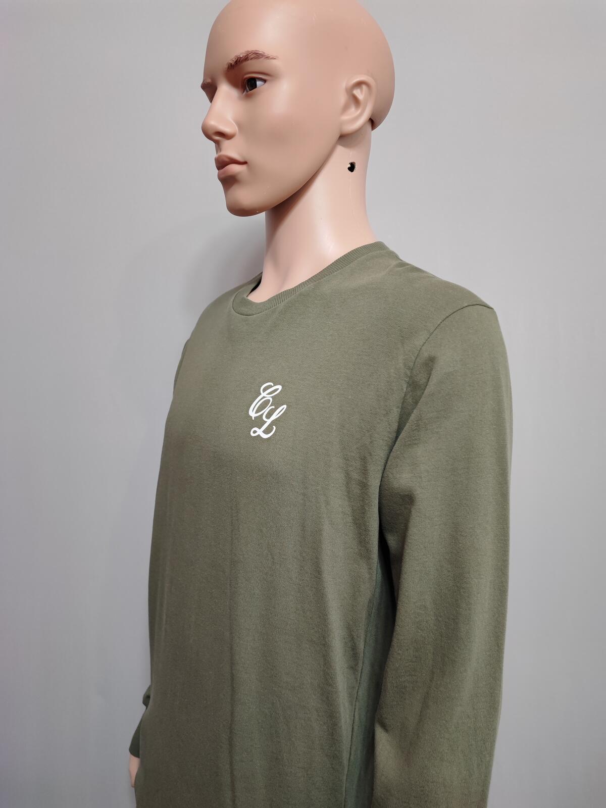 Vintage Closure London Plain Khaki Green Crewneck Knit Jumper Men Size Medium