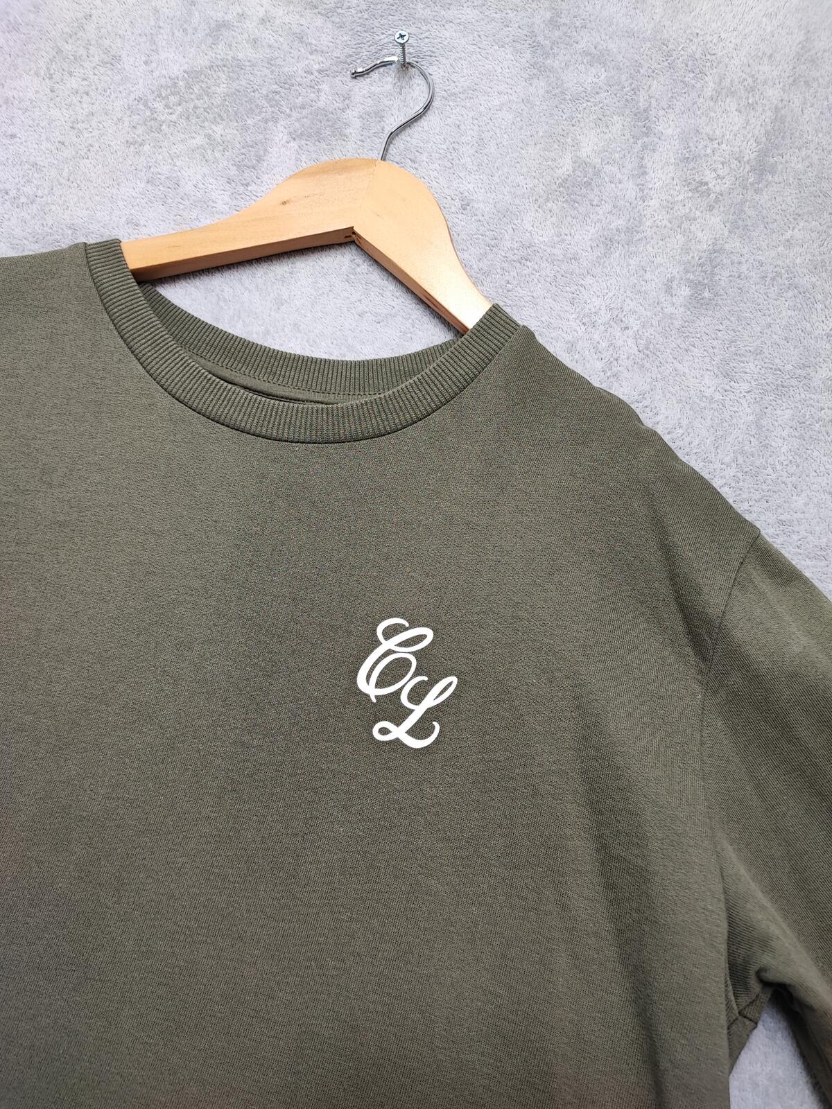 Vintage Closure London Plain Khaki Green Crewneck Knit Jumper Men Size Medium