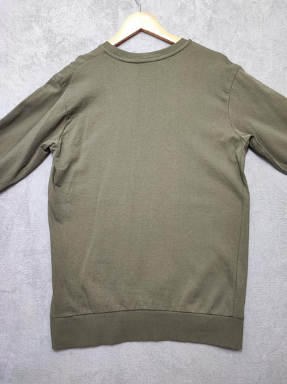 Vintage Closure London Plain Khaki Green Crewneck Knit Jumper Men Size Medium