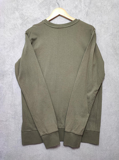 Vintage Closure London Plain Khaki Green Crewneck Knit Jumper Men Size Medium