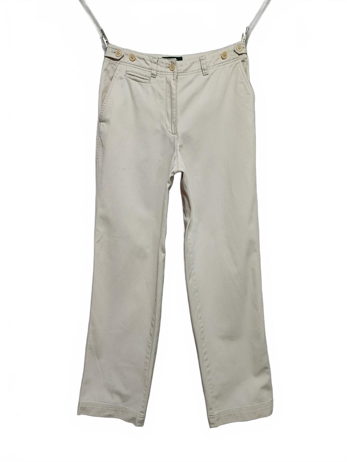 Vintage Lauren Ralph Lauren Beige Chino Trousers Petite Old Money Tailored W26