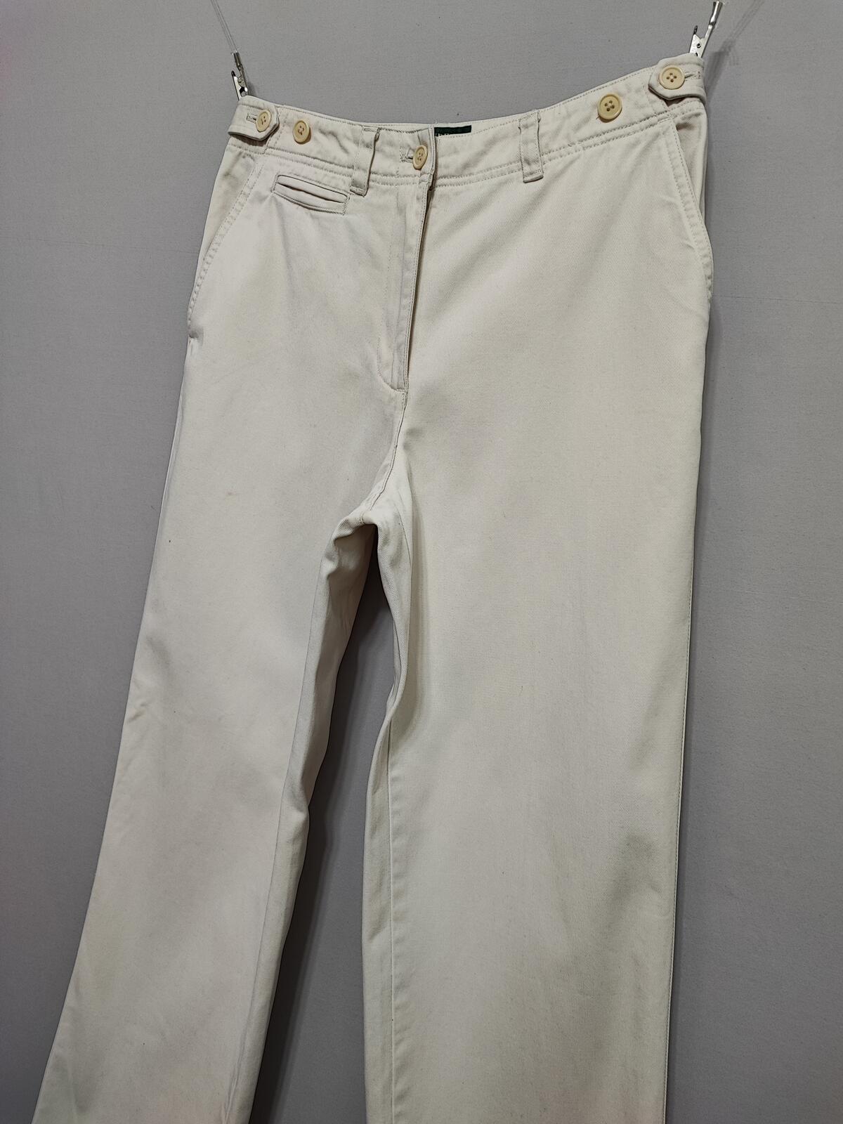 Vintage Lauren Ralph Lauren Beige Chino Trousers Petite Old Money Tailored W26